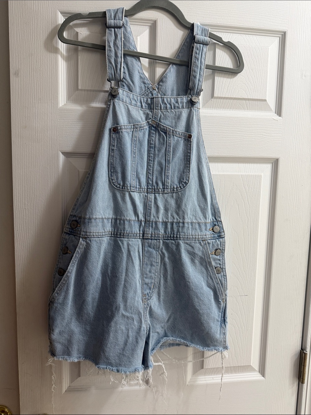 Old Navy Light Blue Denim Short Overalls